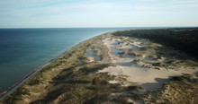 Looking north over Ludington Beach State Park on the eastern shores of Lake Michigan. Part of the documentary The Sweetwater Seas / Great Lakes Collection. Fine art print on archival paper ready for framing or on an archival canvas wrap printed to the exacting standards of the artist. 