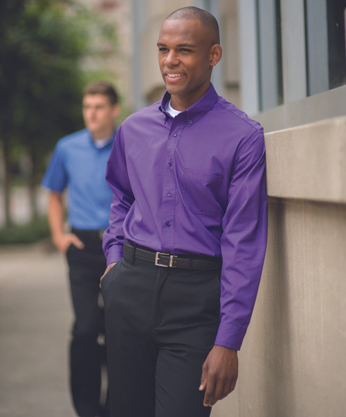 Lightweight Poplin Shirt-Purple