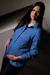 Maternity Stretch Broadcloth Blouse