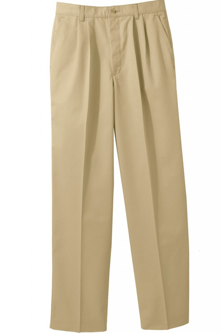 men's pleated front chinos