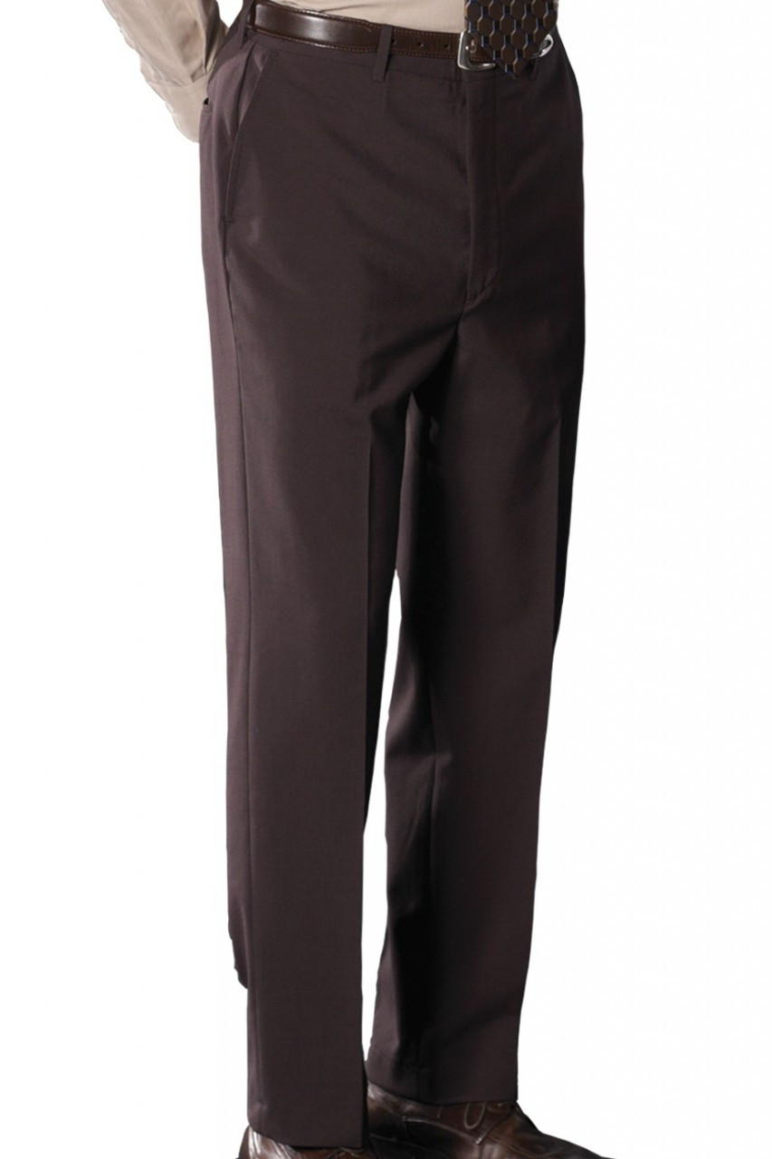 Men's Dress Poly/Wool Flat Front Pants #2680