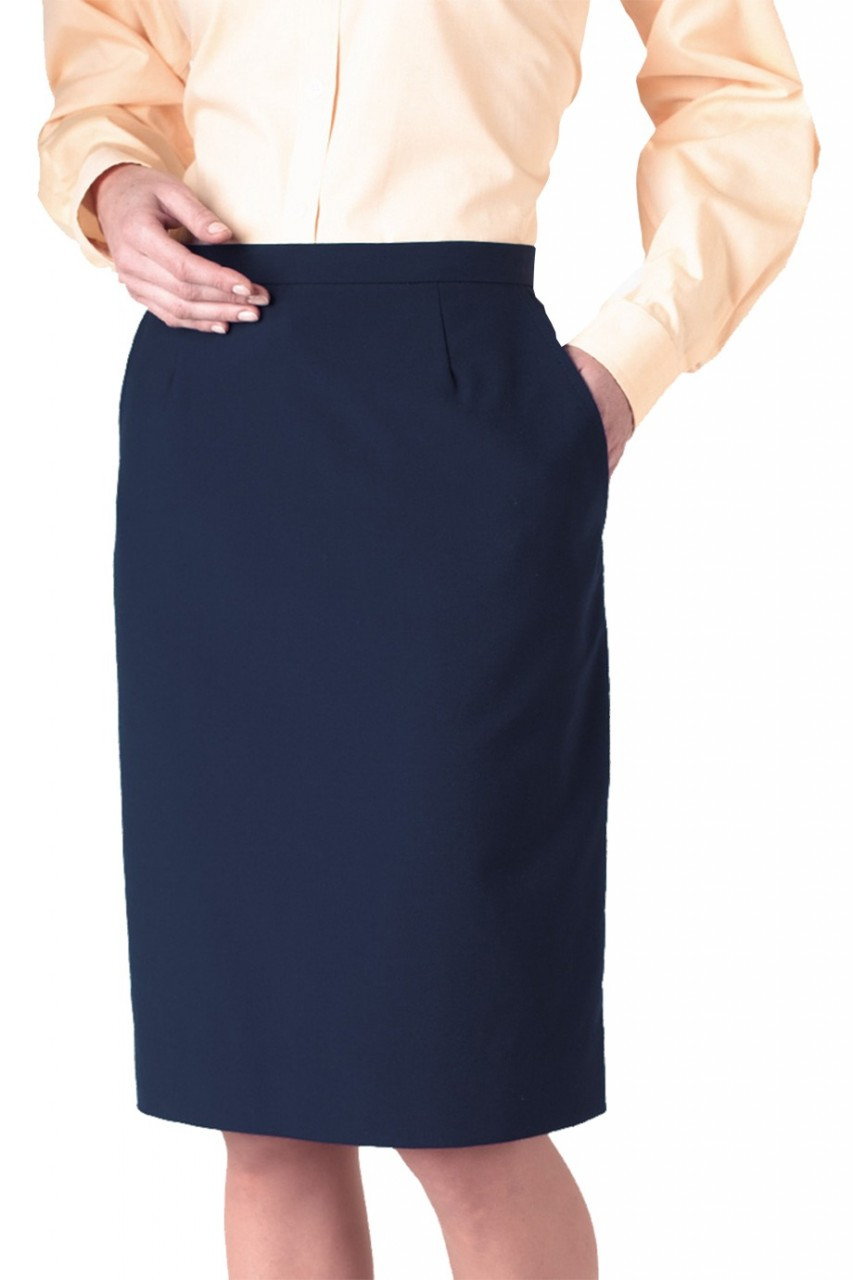 Women's All Cotton Straight Skirts w/ Pockets #9731