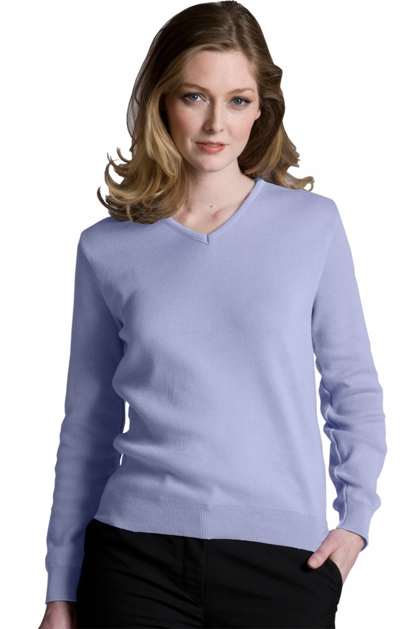 Women's Cotton Cashmere V-Neck Sweater #090