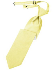 Canary Solid Satin Long Tie