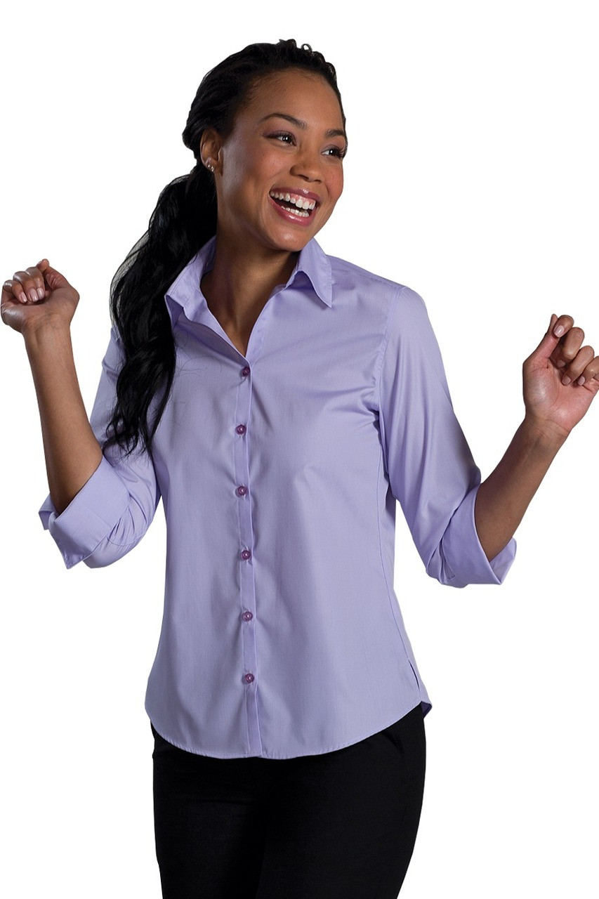 Ladies 3/4 Sleeve Poplin Blouse