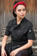 Women's Black Short Sleeve Chef Coat