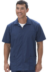 Men's Navy Zip-Front Service Shirt
