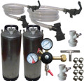 Kegging Party Kit - Two Kegs and Taps - One Handle