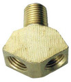 CO2 threaded Y, 1/4" MPT to 2 x 1/4" FPT