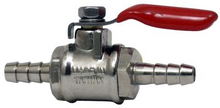 Quality chrome plated brass shut-off/ball valve with 1/4" barbs.  For either beer or gas line/tubing.