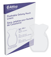 Flushable Ostomy Pouch Liners with New Improved Design - Regular, Box of 100