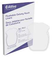 Flushable Ostomy Pouch Liners with New Improved Design - Large, Box of 100