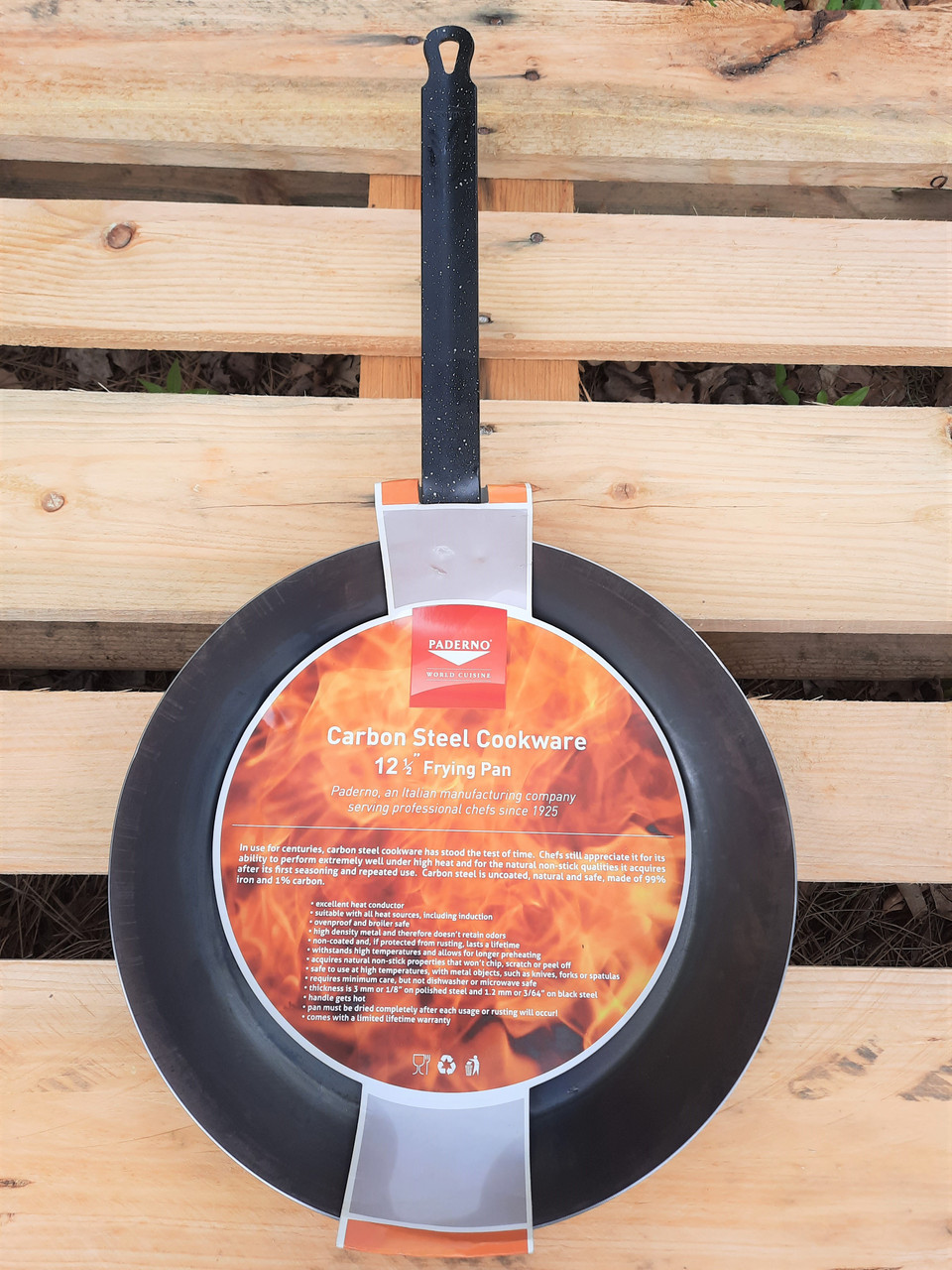 Paderno Carbon Steel Skillet 12.5 - Bens Outdoor Products