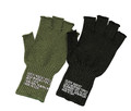 Fingerless Wool Glove Liner Green