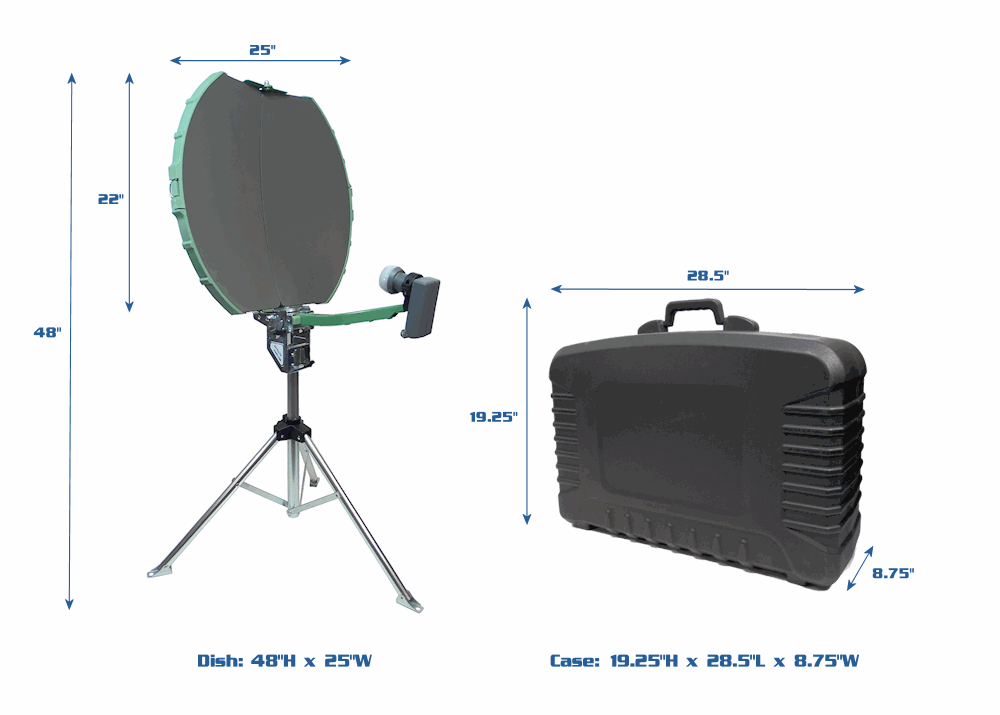 DIRECTV Folding Portable Satellite Dish Tripod Kit RV Tailgating