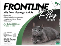 Frontline Plus For Cats & Kittens (up to 18 lbs or 8 kg) 3Pk