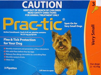Prac-tic - 3 pack (Orange): Very Small Dogs: 4-10 lbs (2-4.5 kg)