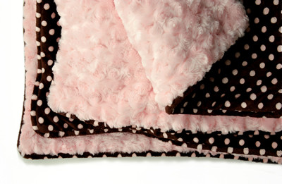 pink polka dot baby blanket