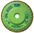 Pearl GREENBACK 4-1/2" x 5/8"-11Trimmable Zirconia Flap Disc - 40 GRIT (Pack of 10)
