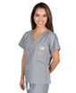 Limited Edition Shelby Scrub Tops - Slate Grey with Light Pink Stitching - Image Variant_0