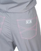 Limited Edition Shelby Scrub Pants - Slate Grey with Light Pink Stitching and Pink/White Tie - Image Variant_1