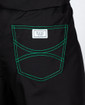Limited Edition Shelby Scrub Tops - Black With Emerald Green Stitching - Image Variant_3