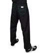 Limited Edition Shelby Scrub Pants - Black With Emerald Green Stitching and Green/Red Tie - Image Variant_0
