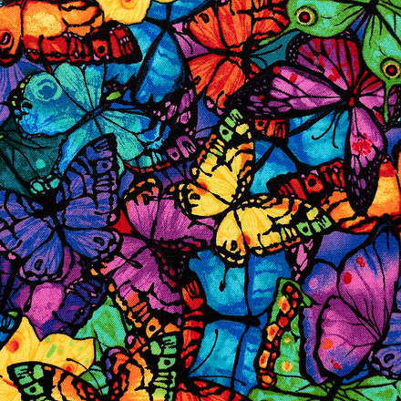 Rainbow Butterflies Poppy Scrub Caps