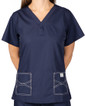 Large Double Pocket - Navy Blue Classic Shelby Scrub Top - Image Variant_0