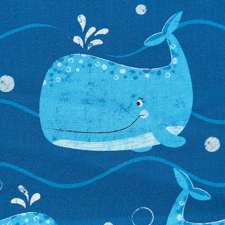 Blue Whale Poppy Scrub Caps
