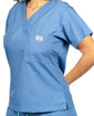 Limited Edition Shelby Scrub Tops - Calypso Blue with Light Blue Stitching - Image Variant_1