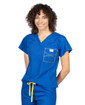 Limited Edition Shelby Scrub Tops - Royal With Yellow Stitching - Image Variant_0