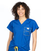 Limited Edition Shelby Scrub Tops - Royal With Yellow Stitching - Image Variant_1