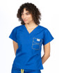 Limited Edition Shelby Scrub Tops - Royal With Yellow Stitching - Image Variant_2