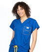 Limited Edition Shelby Scrub Tops - Royal With Yellow Stitching - Image Variant_3