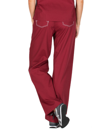 Medium Petite 25" Crimson Wine - Classic Shelby Scrub Pants