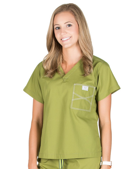 XL Long Olive Green Shelby Medical Scrub Top