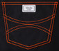 XXS Classic Shelby Scrub Pants - Jet Black with Orange Stitching - Image Variant_0