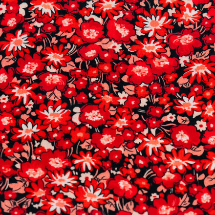 Raving Red Blooms Poppy Scrub Cap