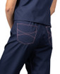 Limited Edition Shelby Scrub Pants - Navy with Light Pink Stitching and Pink Ombre Tie - Image Variant_1