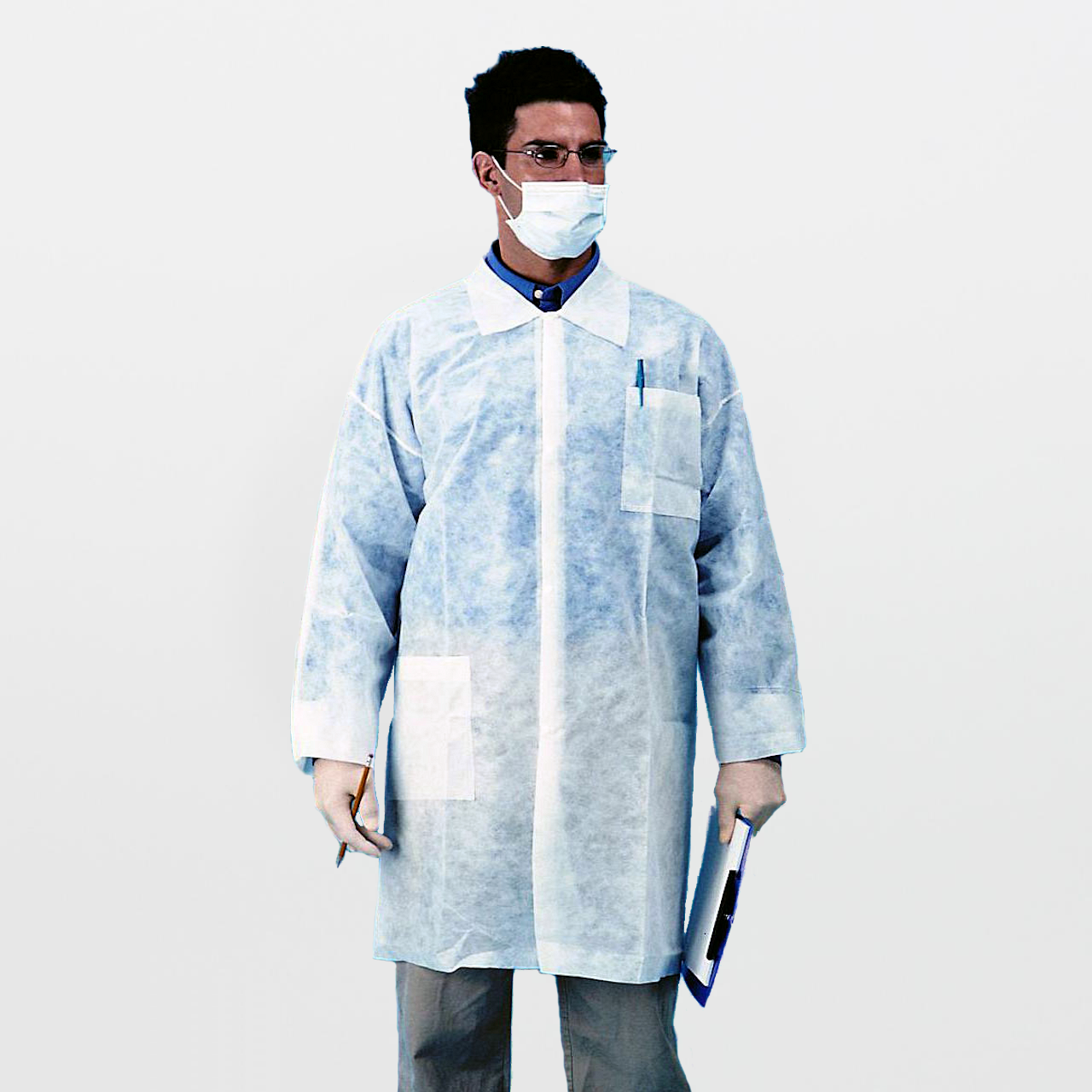 Polypropylene Lab Coat (3 Pockets)