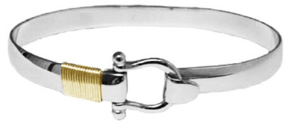 Original Gold Titanium Shackle Bracelet 8 7mm  Grand Jewelers