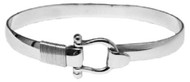 7mm Silver Color Titanium Shackle Bracelets with Silver Color Ti Wrap