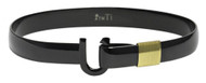 8mm Black Ti Color, Gold Color Wrap Titanium Hook Bracelet