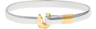 6mm Gold Color Ti Wrap Titanium Dolphin Hook Bracelet