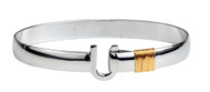 8mm Original Sterling Silver with 14K Gold Wrap Hook Bracelets