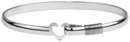 4mm All Sterling Silver Heart Hook Bracelet