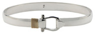 7mm Sterling Silver 14K Gold Wrap Shackle Hook Bracelets