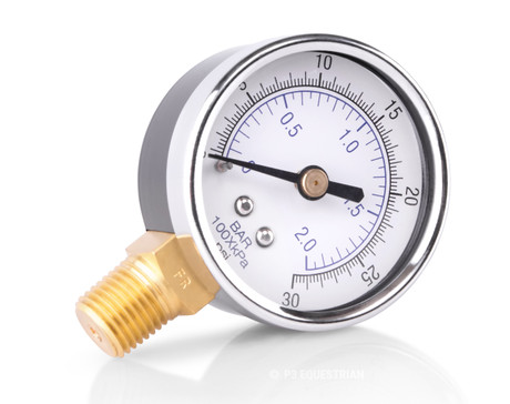 Pressure gauge for gas forge