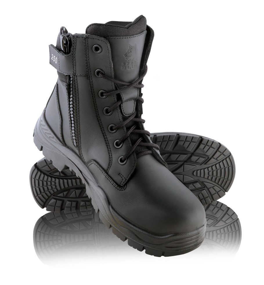 Steel Blue Enforcer Zip Sided Lace Up Soft Toe Tactical Response ...